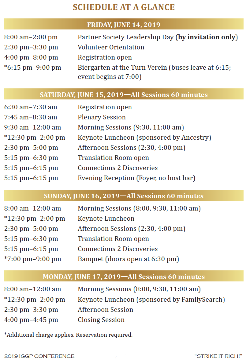 IGGP Conference 2019 Sacramento, California International German